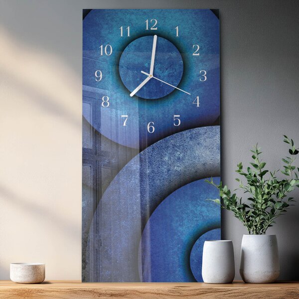 Skleněné hodiny vertikální Umění kruhů zsppb-30x60-00081627