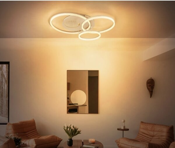 Globo 48480-40 - LED Stropní svítidlo SANFORD LED/40W/230V 3000K 78x60 cm béžová