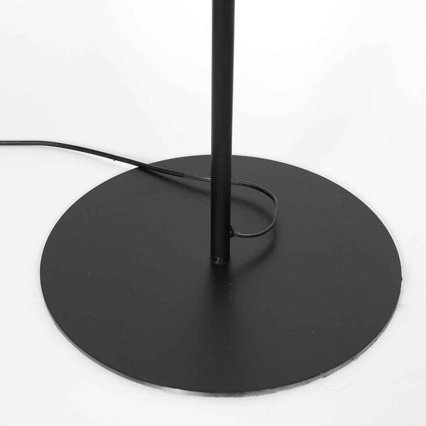 Steinhauer Stojací lampa Bloeba, černá/bambus přírodní, výška 150 cm, Černá, Obývací pokoj / jídelna, kov
