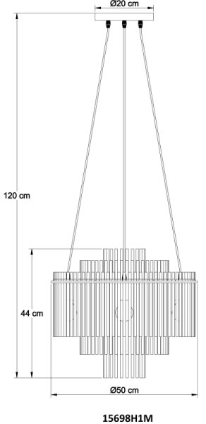 Globo 15698H1M - Lustr na lanku GORLEY 5xE27/60W/230V zlatá