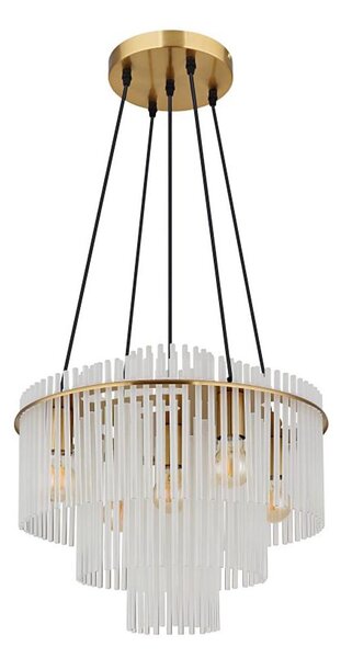 Globo 15698H1M - Lustr na lanku GORLEY 5xE27/60W/230V zlatá