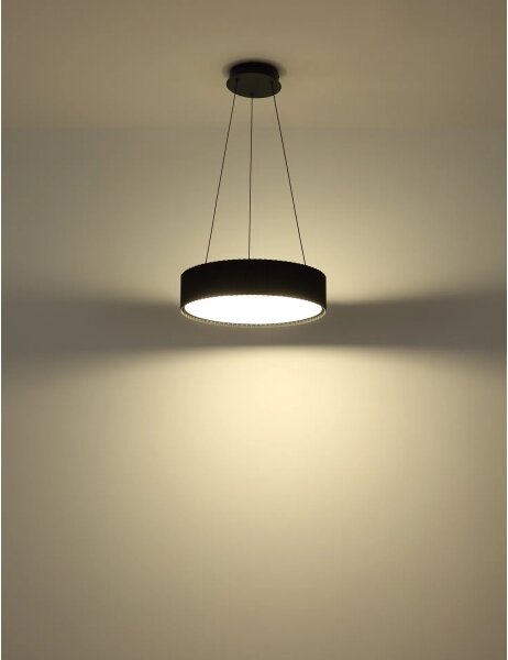 Globo 15924S - LED Lustr na lanku KEMP LED/45W/230V pr. 46 cm černá