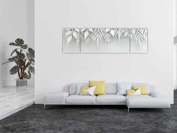 Obraz - Plastické listy (170x50 cm)
