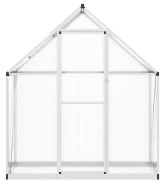 Skleník s podkladovým rámem stříbrný 169 x 58 x 195 cm hliník