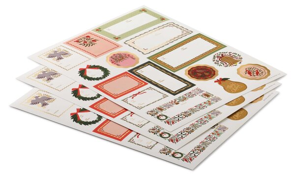 Vánoční samolepky Chrismastide – set 3 archů