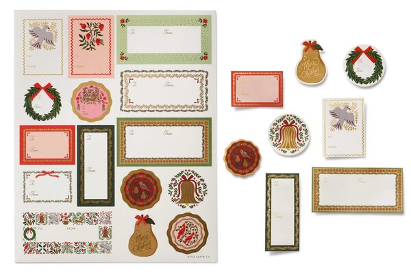 Vánoční samolepky Chrismastide – set 3 archů