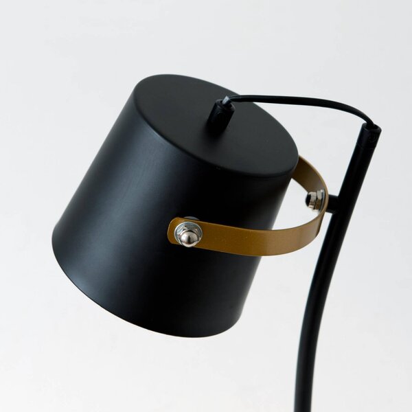 Holländer Stolní lampa ESPERTO, černá, výška 53 cm, kov, E27, Černá, Obývací pokoj / jídelna, kov