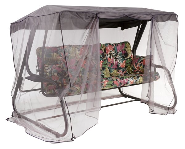 Zahradní houpačka s moskytiérou a s bočními stolky Celebes Plus Black Edition G052-23IB PATIO 448783