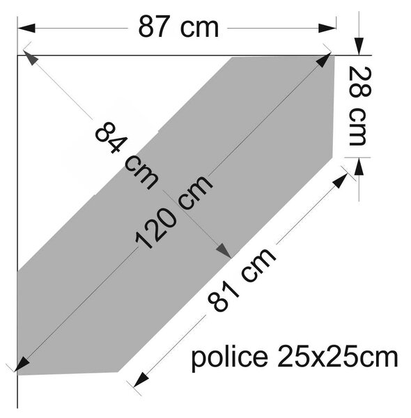 Psací stůl rohový Kali 120x76x40 z indického masivu palisandr