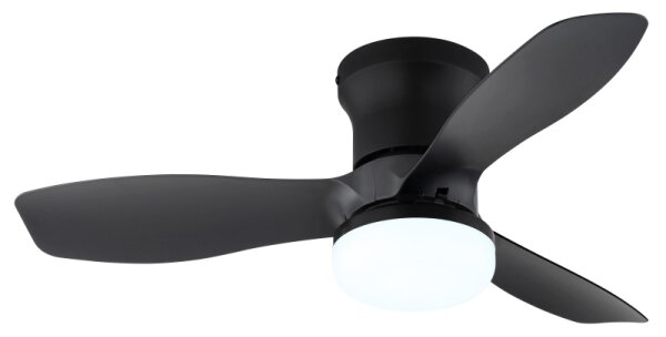 Globo 03669 - Stmívat stropní ventilátor IRWIN LED/15W/230V 2700-6500K černá+DO