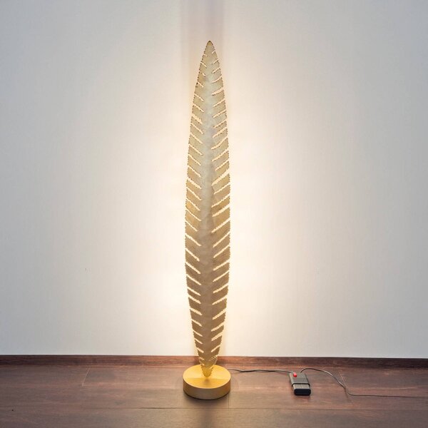 Holländer Stojací lampa PIETRO, zlatá, výška 152 cm, kov, 6 x G4, Mosaz / zlato, Obývací pokoj / jídelna, kov