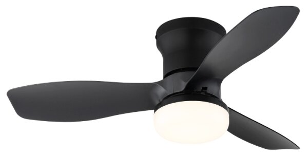Globo 03669 - Stmívat stropní ventilátor IRWIN LED/15W/230V 2700-6500K černá+DO