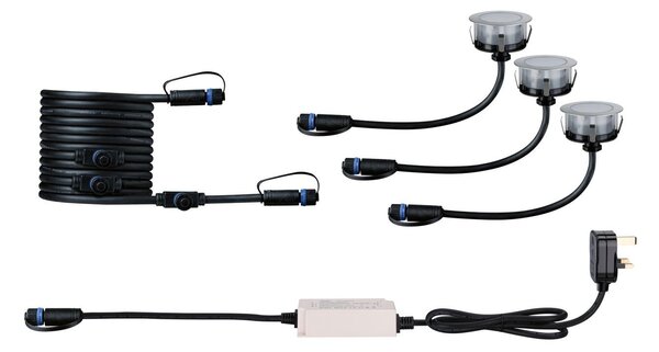 P 94906 Plug & Shine LED zemní svítidlo Floor IP67 3000K 3x1,3W 30VA antracit - PAULMANN