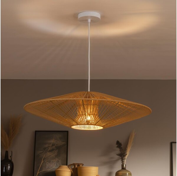 Brilagi - Lustr na lanku CERIA BOHO 1xE27/40W/230V pr. 70 cm bílá/hnědá