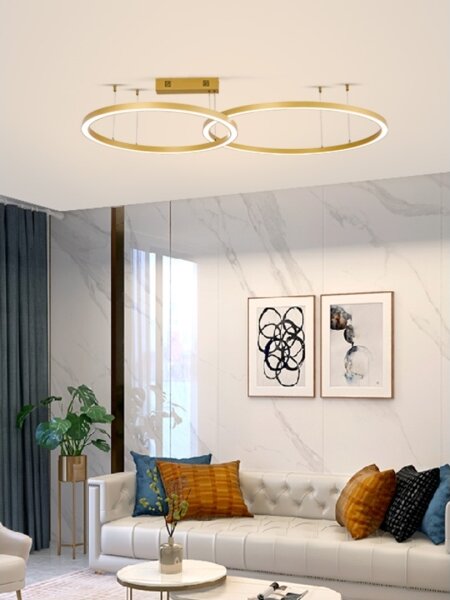 Immax NEO 07218L - LED Stmívatelný lustr FINO 93W/230V 60/80cm zlatá Tuya+DO