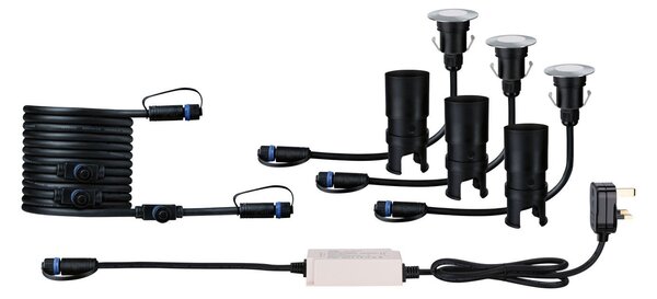 P 94907 Plug & Shine LED zemní svítidlo Floor IP67 3000K 3x2,5W 30VA ocel - PAULMANN