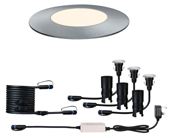 P 94907 Plug & Shine LED zemní svítidlo Floor IP67 3000K 3x2,5W 30VA ocel - PAULMANN