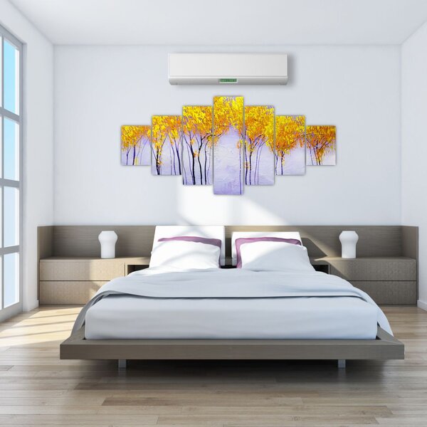Obraz žlutých stromů (210x100 cm)