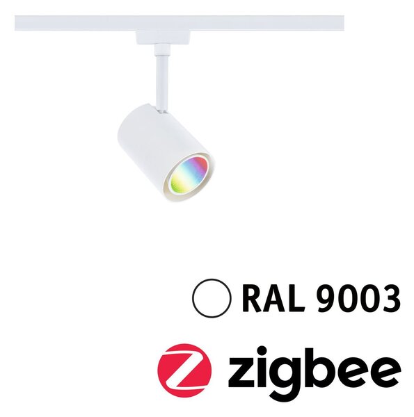 P 95663 URail LED lištový spot Smart Home Zigbee 3.0 Luxe GU10 4,8W RGBW+ stmívatelné 230V bílá - PAULMANN