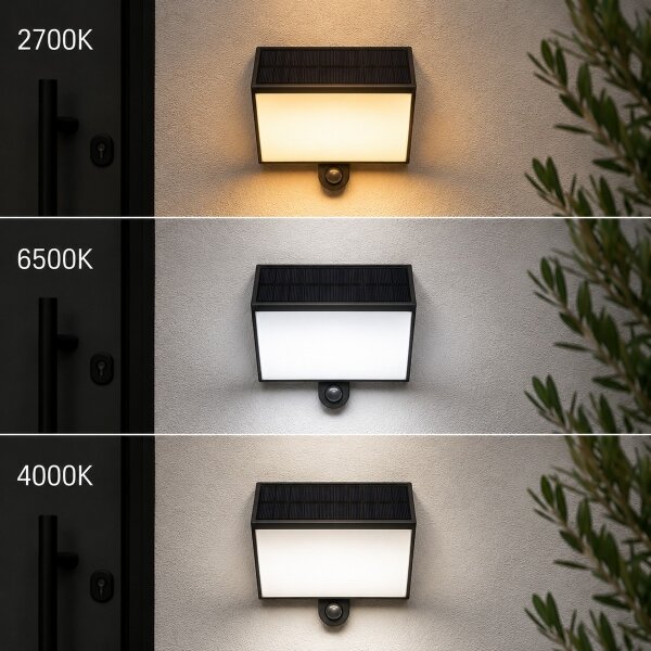 Brilliant - LED Solární nástěnné svítidlo SIERRA LED/6W/3,7V 2000 mAh IP54 černá