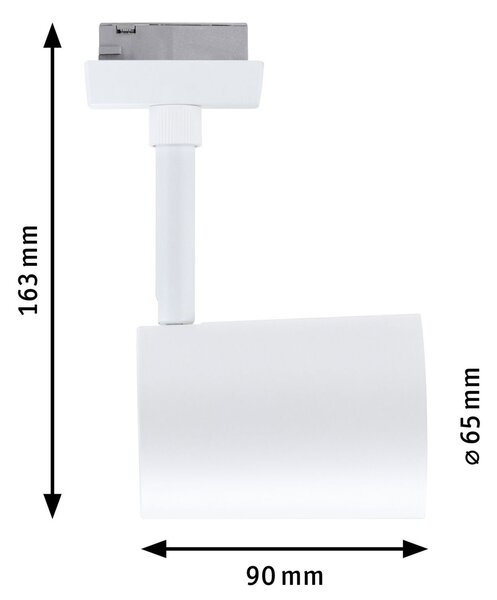 P 95663 URail LED lištový spot Smart Home Zigbee 3.0 Luxe GU10 4,8W RGBW+ stmívatelné 230V bílá - PAULMANN