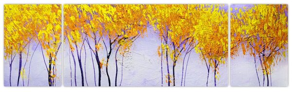 Obraz žlutých stromů (170x50 cm)
