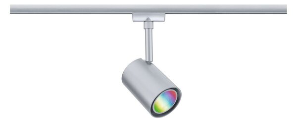 P 95662 URail LED lištový spot Smart Home Zigbee 3.0 Luxe GU10 4,8W RGBW+ stmívatelné 230V matný chrom - PAULMANN