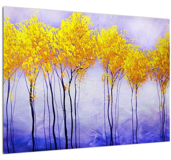 Obraz žlutých stromů (70x50 cm)