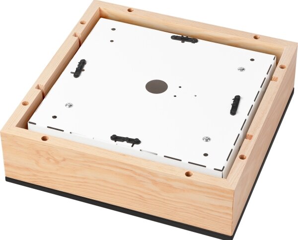 Stropní svítidlo NATURAL SQUARE 2xE27/15W/230V 31x31 cm borovice/černá
