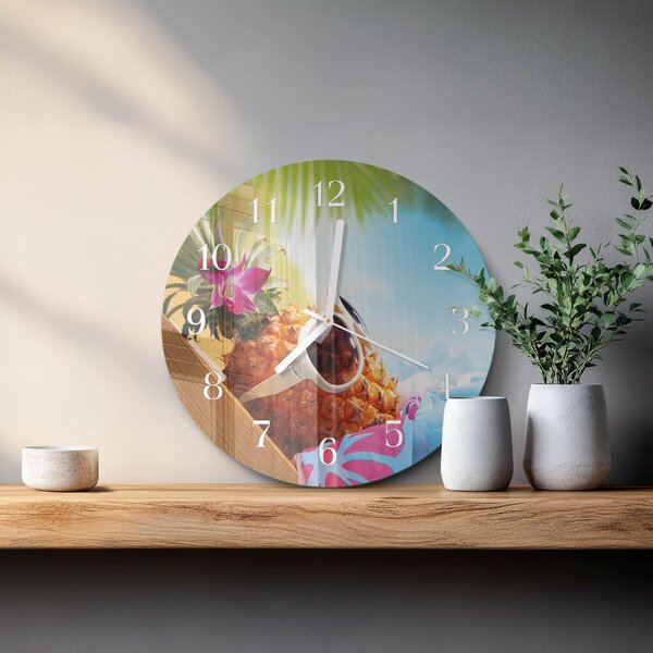 Skleněné hodiny na stěnu Ananas zsob-fi30-00087946