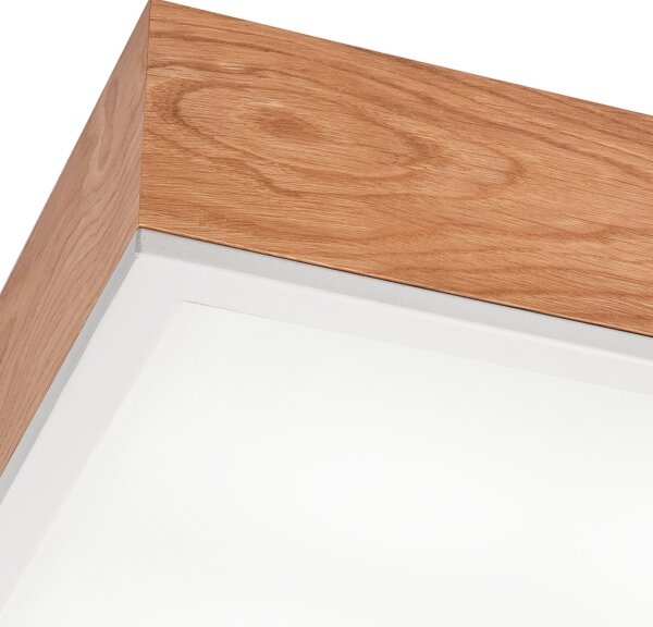 Stropní svítidlo OAK SQUARE 4xE27/15W/230V 39x39 cm dub/bílá