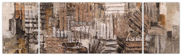 Obraz - Abstrakce v hnědých tónech (170x50 cm)