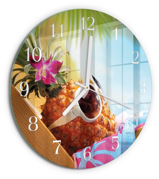 Skleněné hodiny na stěnu Ananas zsob-fi30-00087946