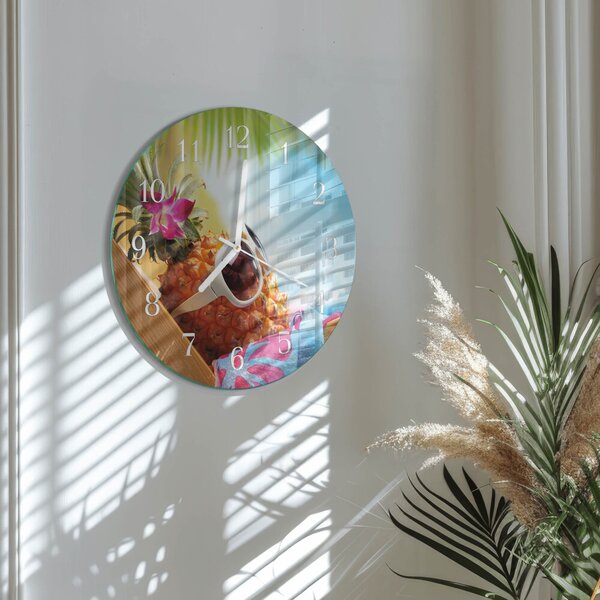 Skleněné hodiny na stěnu Ananas zsob-fi30-00087946