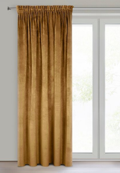 ZATEMŇOVACÍ ZÁVĚS NA PÁSCE RIA 140X270 CM MEDOVÁ