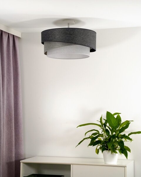 Duolla - Přisazený lustr KOBO 1xE27/15W/230V pr. 45 cm šedá/bílá