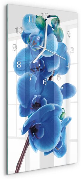 Skleněné hodiny vertikální Orchidej zsppb-30x60-00079998