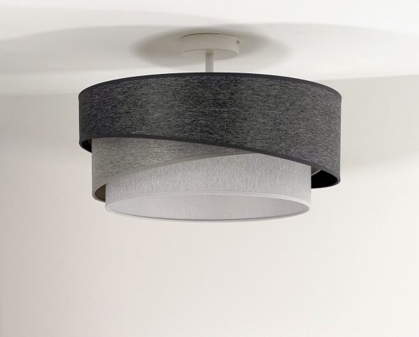 Duolla - Přisazený lustr KOBO 1xE27/15W/230V pr. 45 cm šedá/bílá