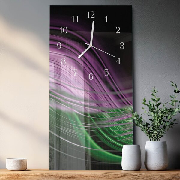 Skleněné hodiny vertikální Abstraktní umění zsppb-30x60-00079541