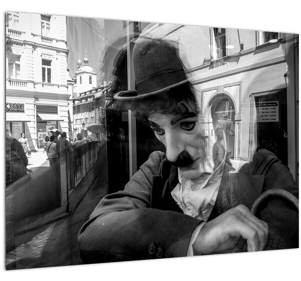 Obraz - Charles Chaplin v Praze (70x50 cm)