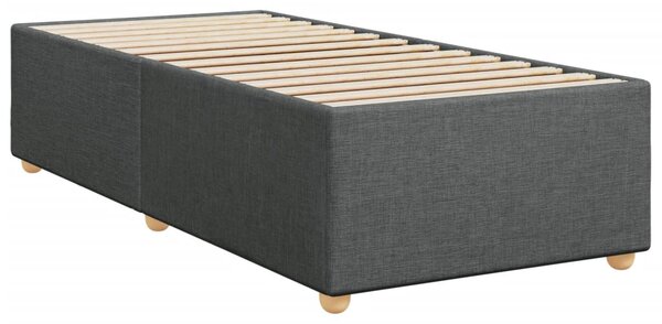 Box spring postel s matrací tmavě šedá 80 x 200 cm textil 3286501