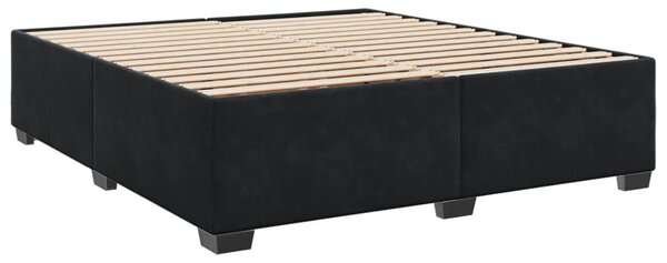 Box spring postel s matrací černá 180x200 cm samet 3285301