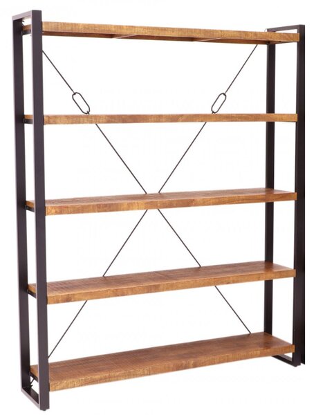 Knihovna Retro 160x200x35 z indického masivu mango