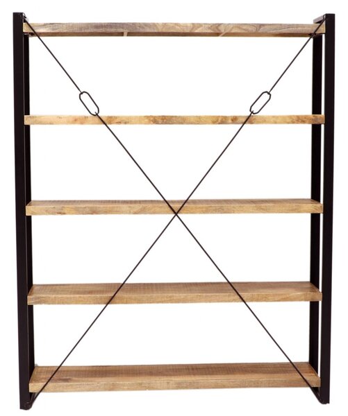 Knihovna Retro 160x200x35 z indického masivu mango