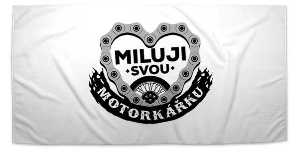 Sablio Ručník Miluji svou motorkářku - 30x50 cm