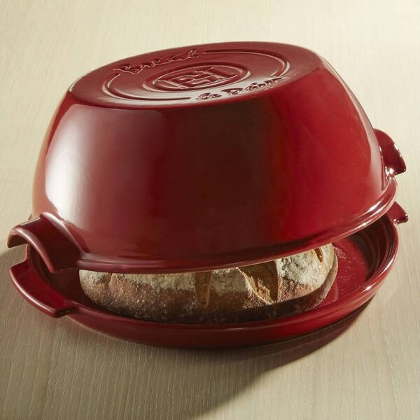 Kulatá forma na pečení domácího chleba Specialities set Emile Henry (Barva-červená granátová)