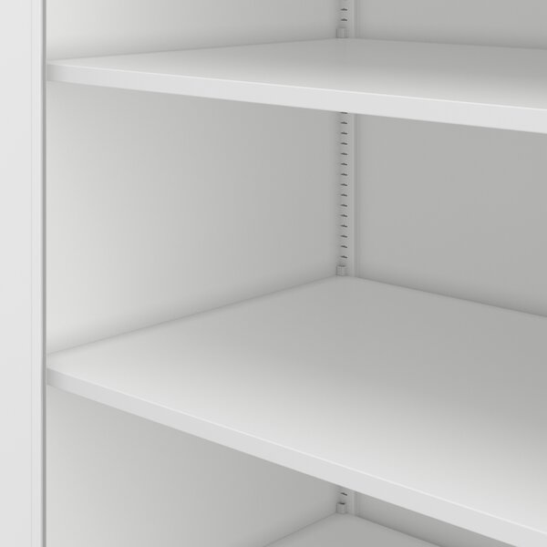 Uzamykatelná skříň na dokumenty bílá JAN H D600 900 x 1950 x 600 mm