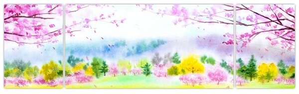 Obraz - Malovaný srneček, aquarel (170x50 cm)