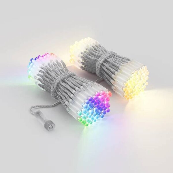 Barevná světýlka venkovní Twinkly strings 25 m Dual Pro, 2× 125 LED RGB, čirý kabel, IP44, 2× 12,5 m