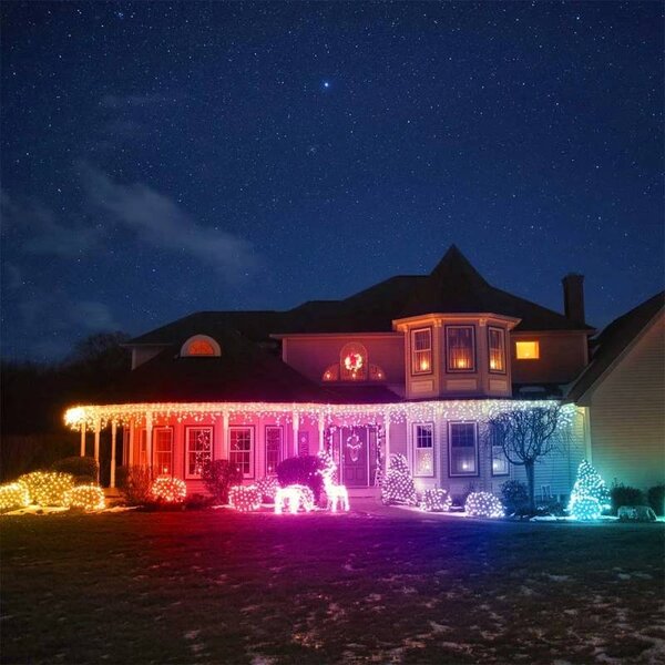 Barevná světýlka venkovní Twinkly strings 25 m Dual Pro, 2× 125 LED RGB, bílý kabel, IP44, 2× 12,5 m